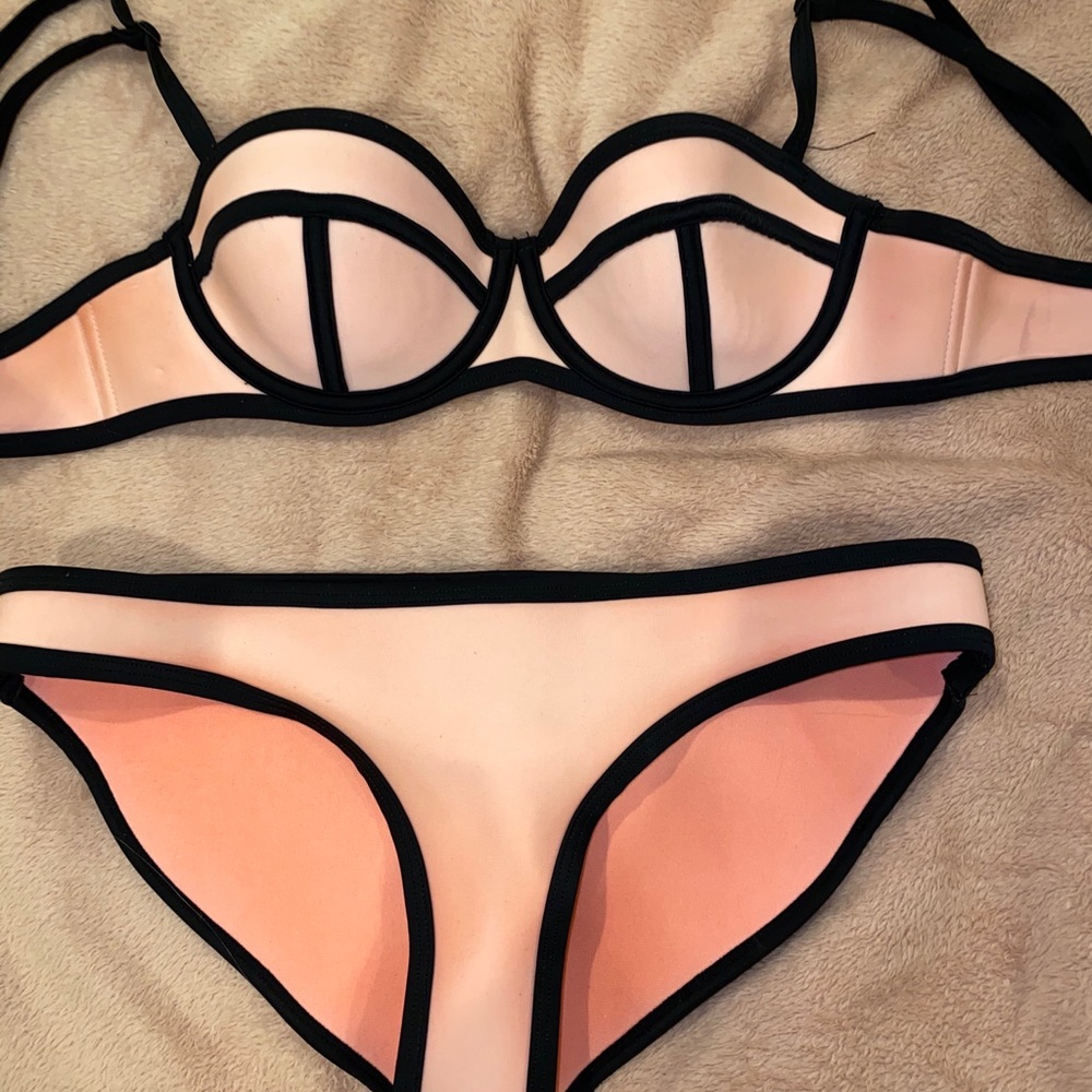 TRIANGL NEOPRENE PINK BIKINI